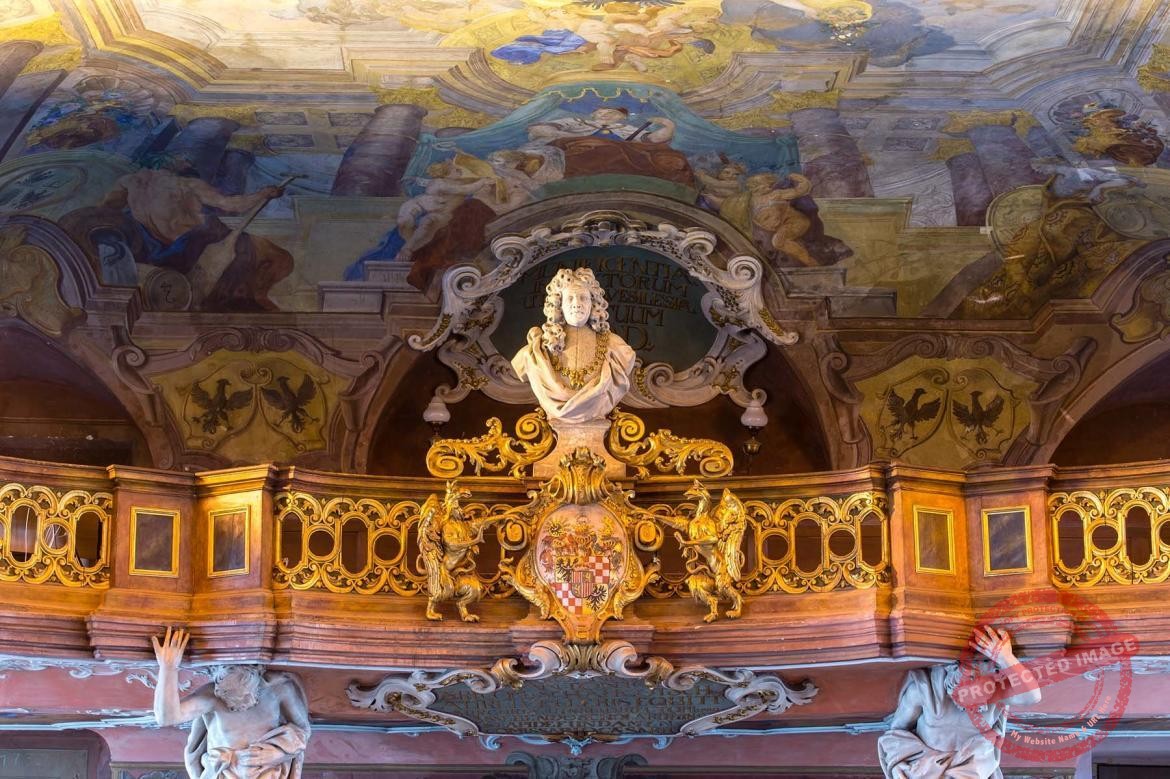Aula Leopoldina na Uniwersytecie Wrocławskim (detale balkonu)